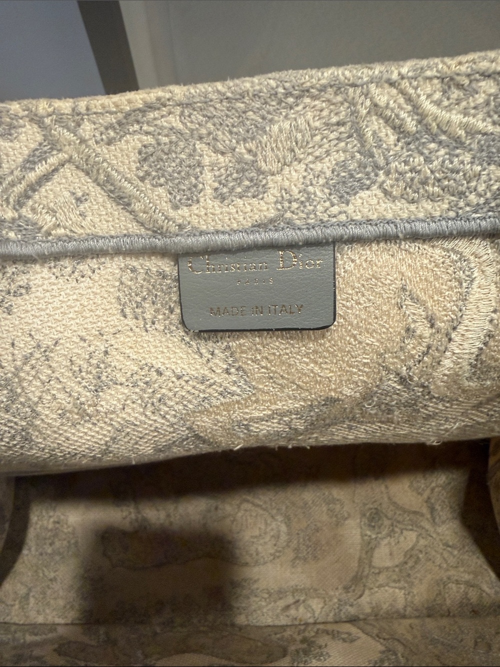 Dior Beige & Grey Christian Dior Book Tote - Picture 9 of 16